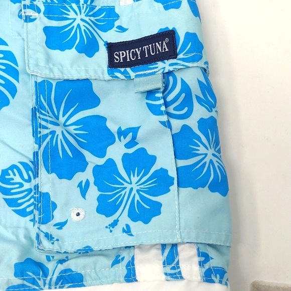 Spicy Tuna Men's Cargo Swim Trunk - Picture 4 of 9